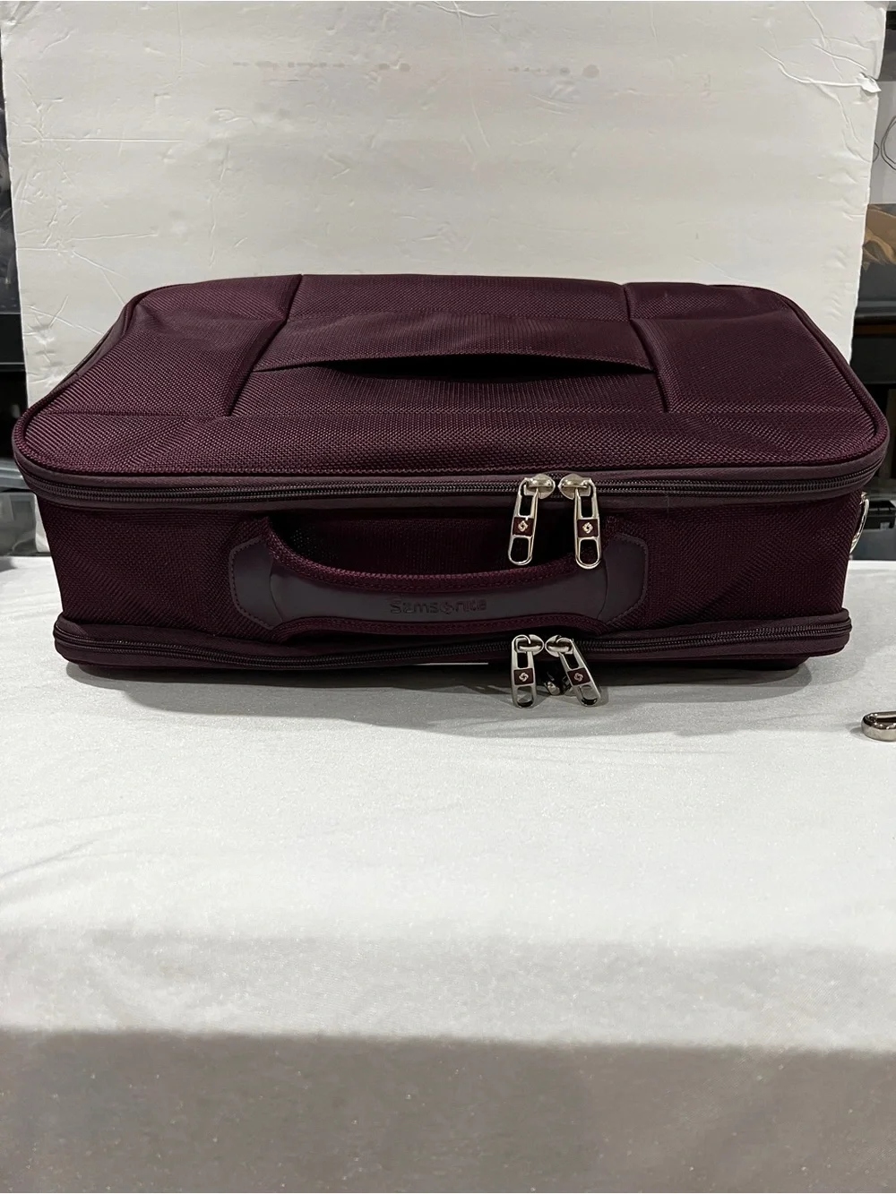 Samsonite Business Travel Bag Carry-On Luggage Marron Purple Lightweight
